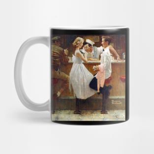 After The Prom 1957 - Norman Rockwell Mug